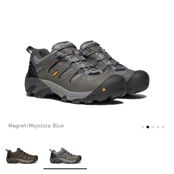 BRAND NEW Keen Gray and Blue utility Work Shoes - Picture 1 of 10